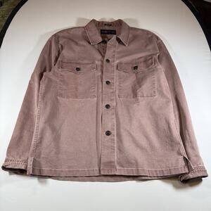 Abercrombie Twill Heavyweight Fall Shirt Jacket Shacket Rust Red Mns Medium